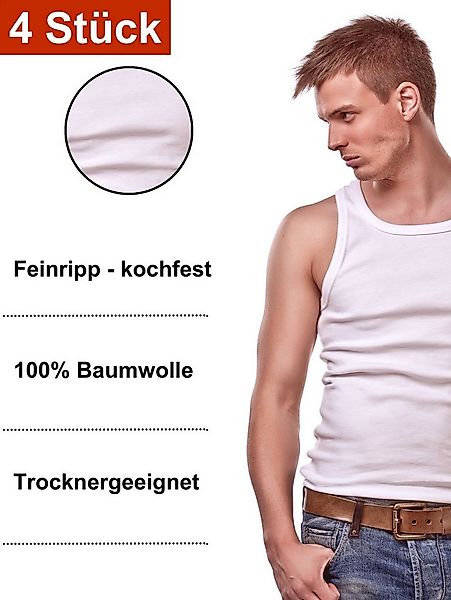 Cocain underwear Unterhemd Herren glatt weiss Feinripp kochfest trocknergee günstig online kaufen