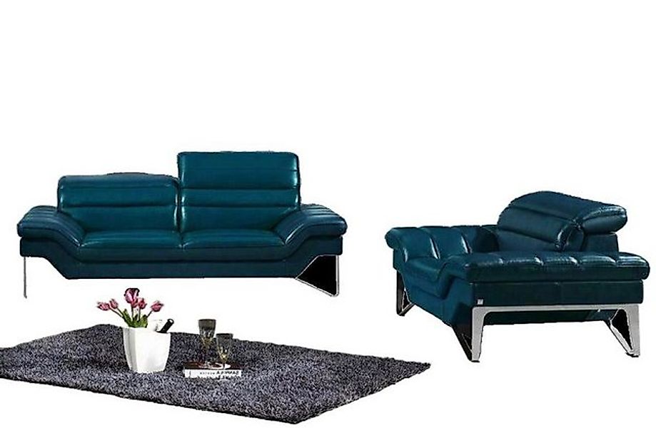 JVmoebel Sofa Sofagarnitur Leder Set 3+2 (ohne Sessel) Couch Sitz Polster, günstig online kaufen