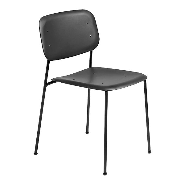 HAY - Soft Edge P10 Stuhl Gestell Stahl schwarz - schwarz/Sitzschale Polypr günstig online kaufen