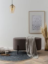 SalesFever Polsterhocker "Komfortabler Polsterhocker" mit Design-Gestell au günstig online kaufen