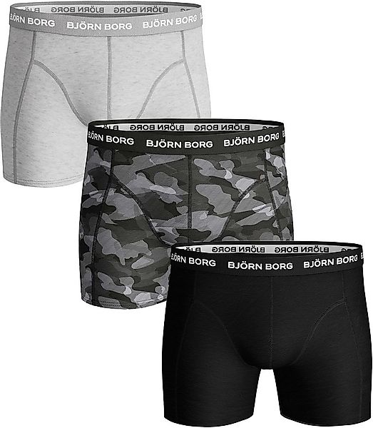 Björn Borg Shorts 3er-Pack Grau Schwarz - Größe M günstig online kaufen
