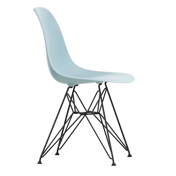 Vitra - Eames Plastic Side Chair DSR Gestell schwarz - eisgrau/Sitz Polypro günstig online kaufen