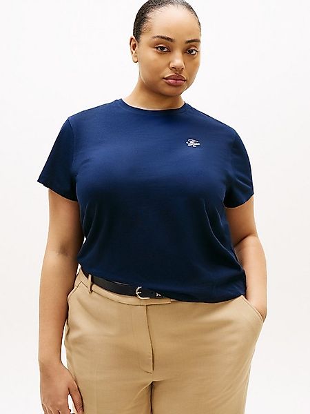 Tommy Hilfiger Curve Kurzarmshirt CRV TH SCRIPT REG C-NK SS TEE in großen G günstig online kaufen