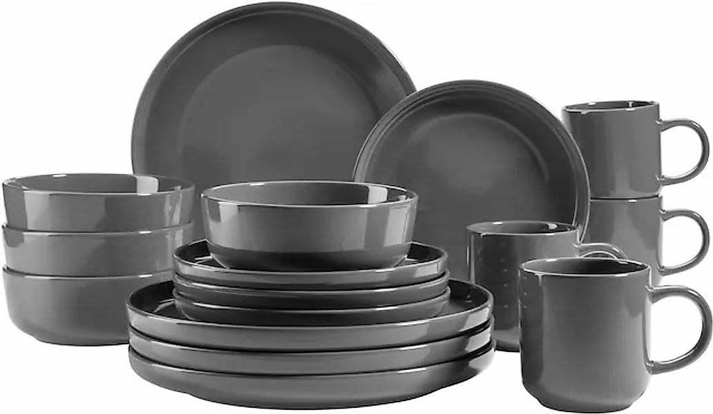 my home Kombiservice »Kosima«, (Set, 16 tlg., je 4 Teller flach, 4 Desserte günstig online kaufen