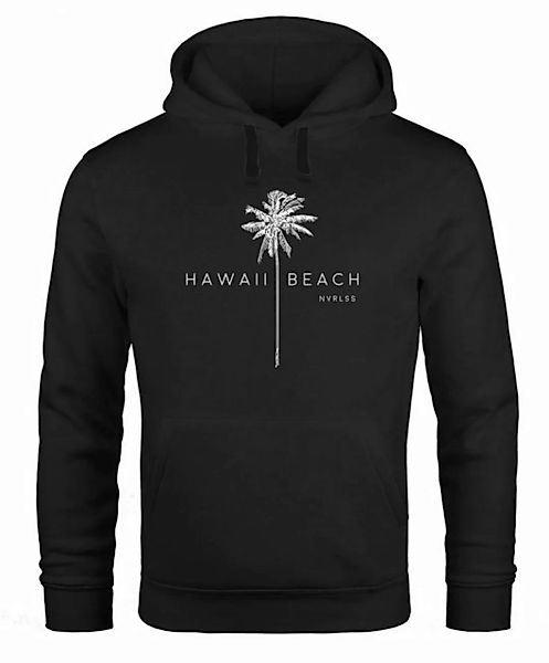 Neverless Hoodie Hoodie Herren Hawaii Beach Palme Kapuzen-Pullover Männer N günstig online kaufen