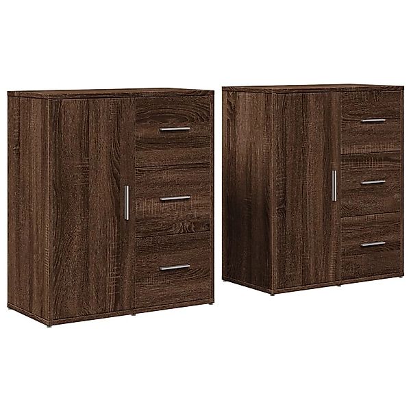 vidaXL Sideboards 2 Stk Braun Eichen-Optik 60x31x70 cm Holzwerkstoff 327655 günstig online kaufen