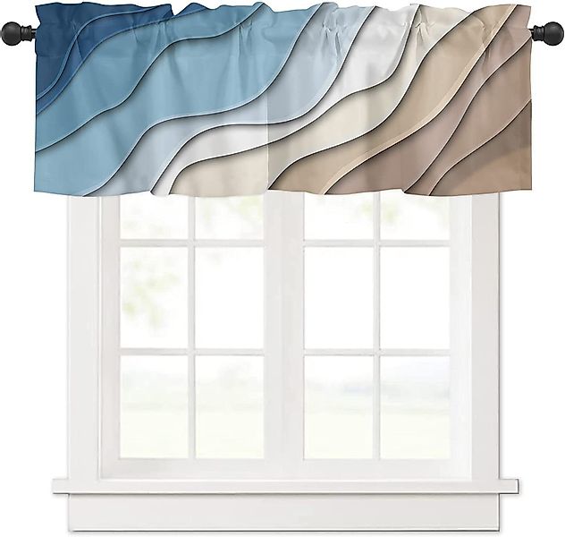 BYSURE Scheibengardine, Stangendurchzug, Ocean Wave Kurze günstig online kaufen