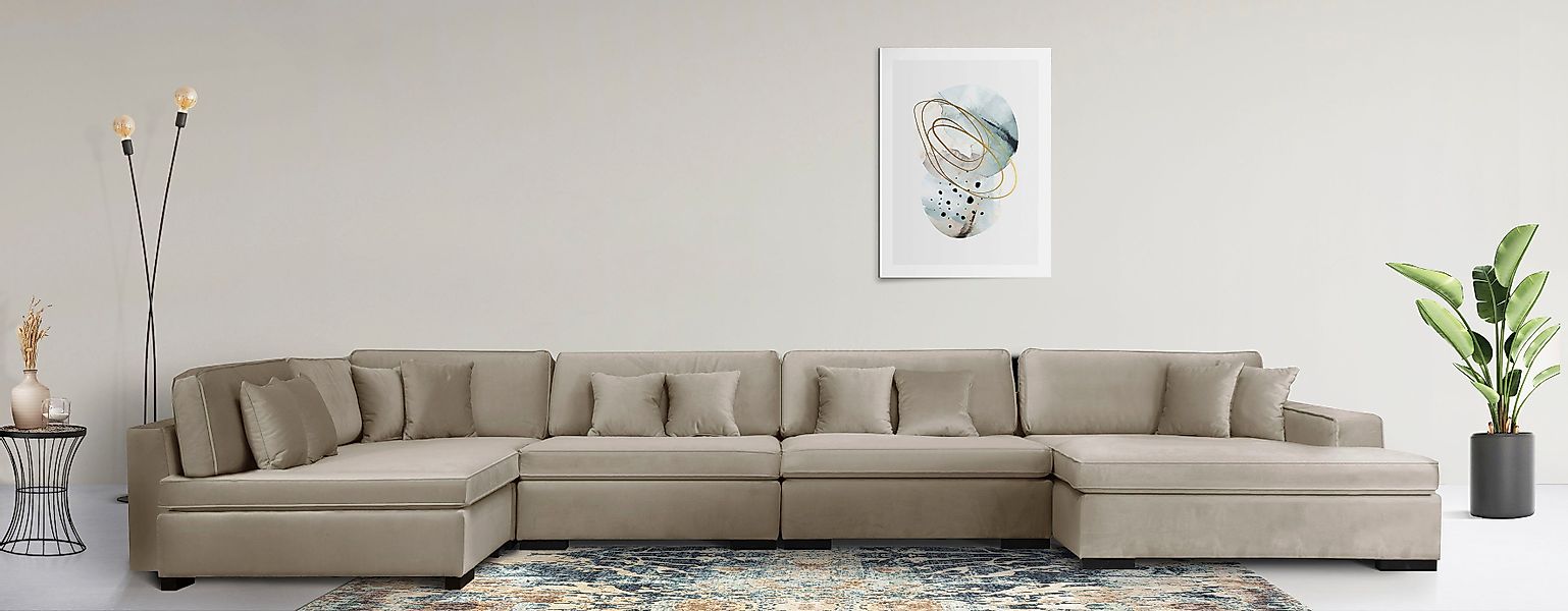 Home affaire Wohnlandschaft Skara U-Form, Lounge-Sofa günstig online kaufen