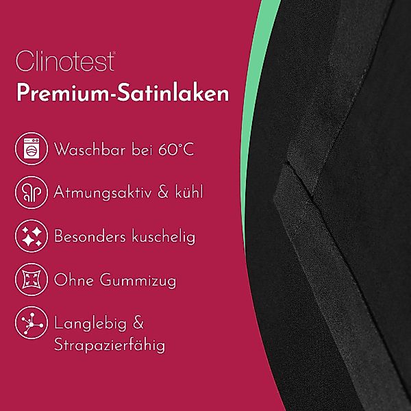 Clinotest Bettlaken Satin, glattes Laken ohne günstig online kaufen