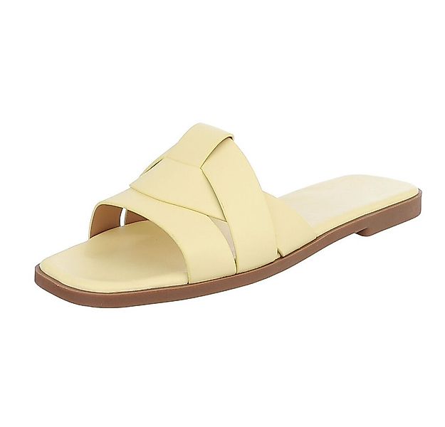 Ital-Design Stylische Slide-Sandalen mit Kreuzband für Damen Pantolette (91 günstig online kaufen
