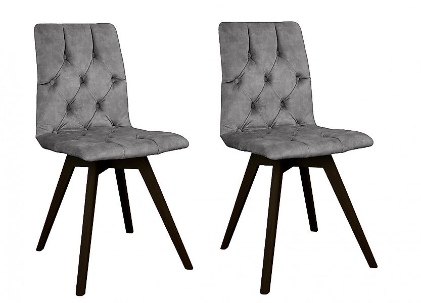 andas Esszimmerstuhl "Rania", (Set), 2 St., Samtvelours, mit Massivholzbein günstig online kaufen