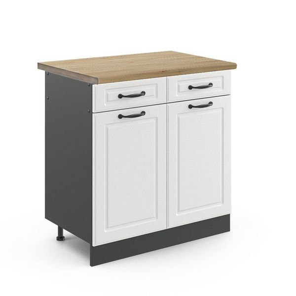 Vicco Unterschrank R-Line, Weiß Landhaus/Anthrazit, 80 günstig online kaufen