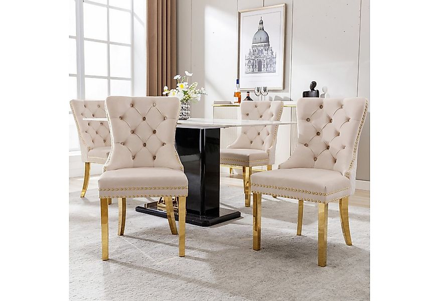 Flieks Esszimmerstuhl (Set, 4 St), 4er Set Polsterstuhl Wohnzimmerstuhl Küc günstig online kaufen