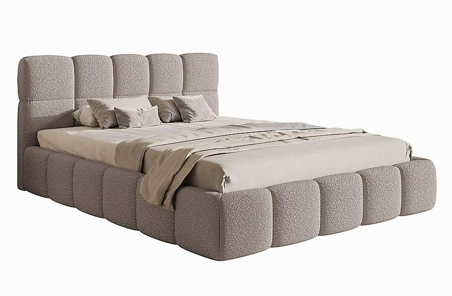 Selsey Design | Bettgestell Chloe Bouclé 140 x 200 cm günstig online kaufen