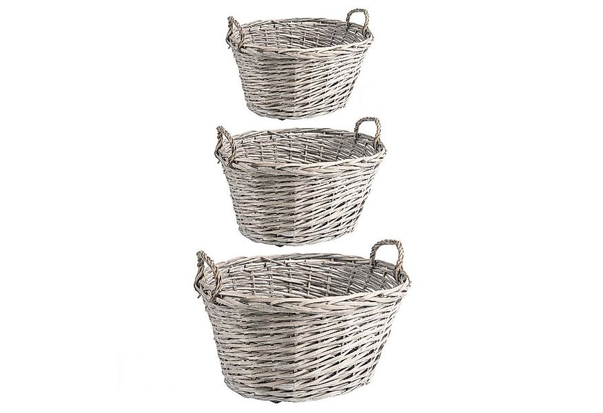 CARO-Möbel Dekokiste JUNAN (Set), Weidenkorb Blumentopf für draußen Pflanzk günstig online kaufen