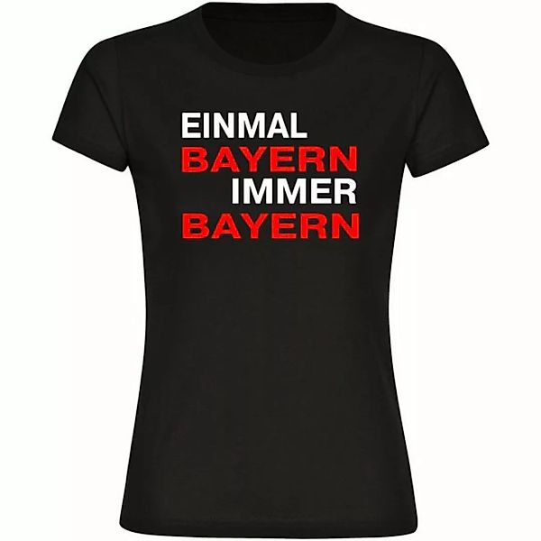 multifanshop T-Shirt Damen Bayern - Einmal Immer - Frauen günstig online kaufen