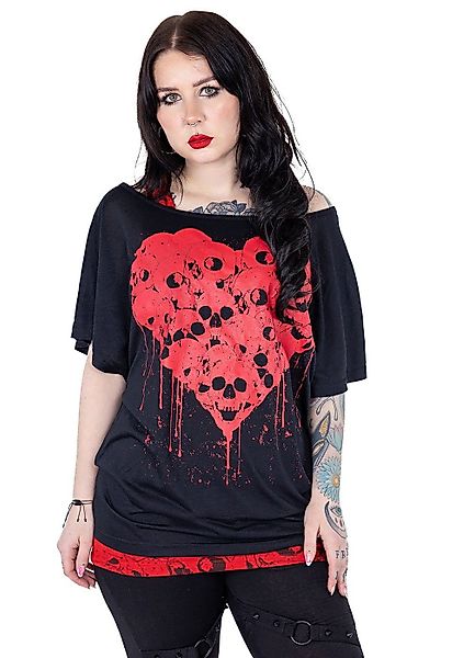 Heartless 2-in-1-Top Skull Heart Totenkopf Herz günstig online kaufen