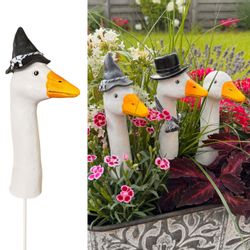 Online-Fuchs Gartenstecker BLUMENSTECKER Gartenfiguren Gänsehals, Gans günstig online kaufen