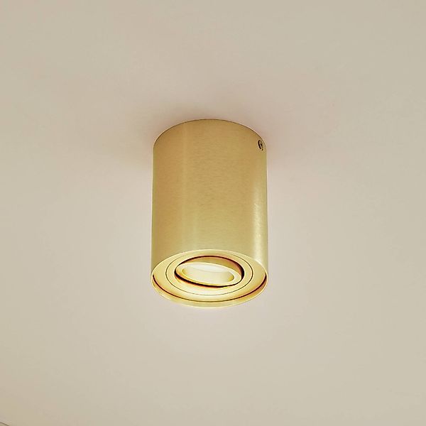 Arcchio Deckenspot Jolina, rund, gold, 13 cm, Metall günstig online kaufen