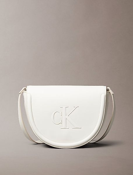 Calvin Klein Umhängetasche "RAISED CK SADDLE CROSSBODY" Damen Schultertasch günstig online kaufen