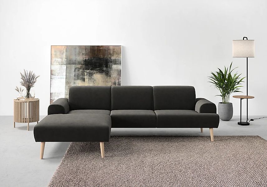 andas Ecksofa "Swift Scandic Design, Federkern für hohen Sitzkomfort, L-For günstig online kaufen