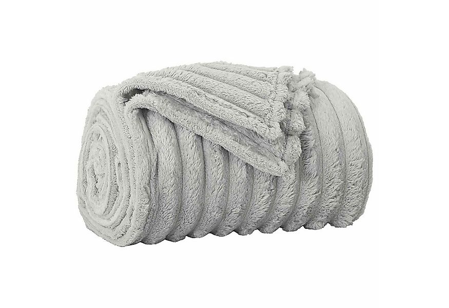 vidaXL Bettüberwurf Überwurfdecke Grau 240 x 220 cm Fleece günstig online kaufen
