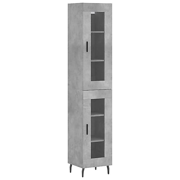 vidaXL Highboard Betongrau 34,5x34x180 cm Holzwerkstoff 3199445 günstig online kaufen