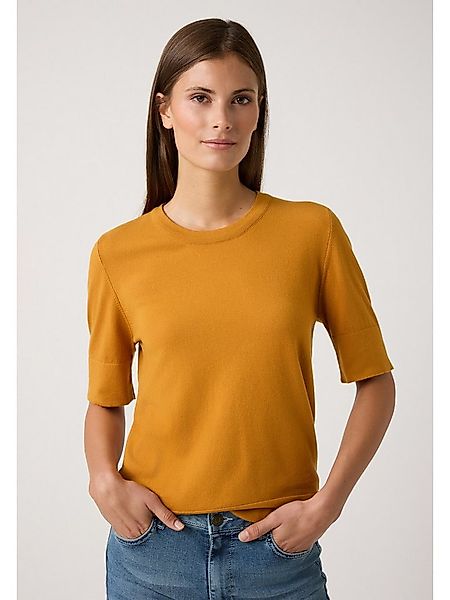 MORE&MORE Strickpullover schmaler, kurzer Viskosemixpullover günstig online kaufen