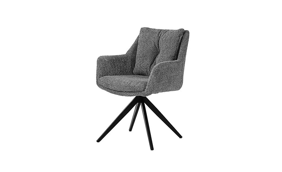 Armlehnstuhl   ¦ grau ¦ Maße (cm): B: 65,5 H: 84,5 Stühle > Polsterstühle - günstig online kaufen