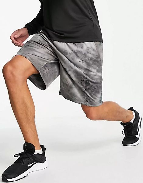 ASOS 4505 – Sport-Shorts aus Jersey mit Batikmuster-Braun günstig online kaufen