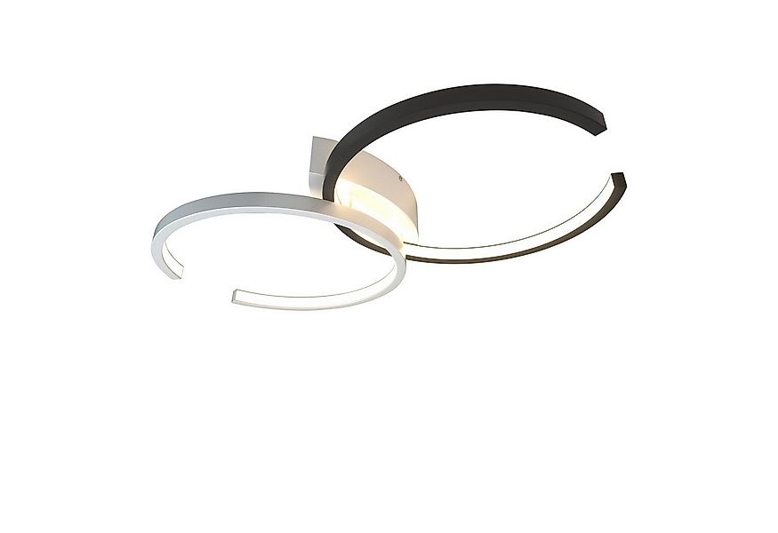 ZMH Deckenleuchte 55cm Wohn- Ess- Schlaf- lampe weiß&schwarz Eisen, warmwei günstig online kaufen