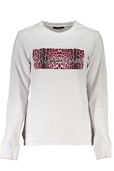 Cavalli Class Sweatshirt Weißes Damen Sweatshirt ohne Reißverschluss - günstig online kaufen
