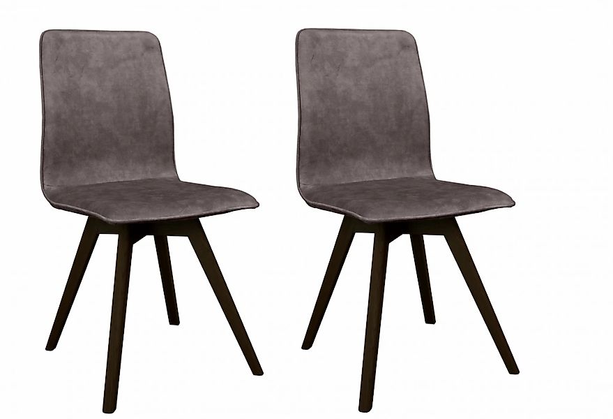 andas Esszimmerstuhl "Rania" (Set) 2 Stk. Samtvelours Massivholzgestell, mi günstig online kaufen