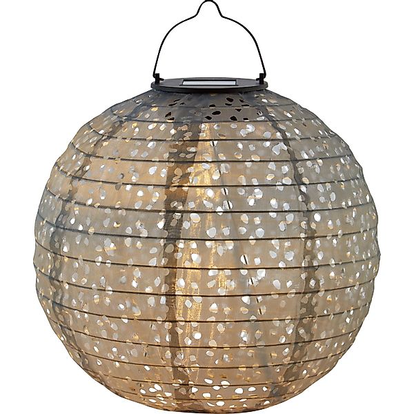 Solar-Dekoleuchte Pellaro LED Grau Ø 25 cm x 25 cm günstig online kaufen