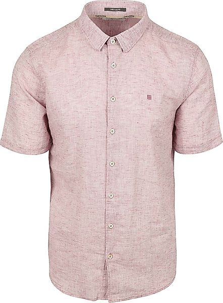 No Excess Short Sleeve Hemd Linen Blend Rosa - Größe M günstig online kaufen