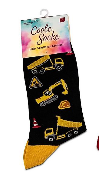 formano Socken Coole Socke Baustelle Bagger schwarz gelbe Spitze - One Size günstig online kaufen
