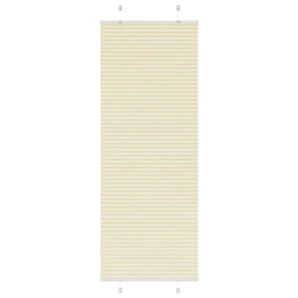 vidaXL Plissee Creme 80x200 cm Stoffbreite 79,4 cm Polyester 4015309 günstig online kaufen