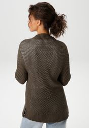 Aniston CASUAL Strickjacke mit trendigem Lochstrick-Muster günstig online kaufen