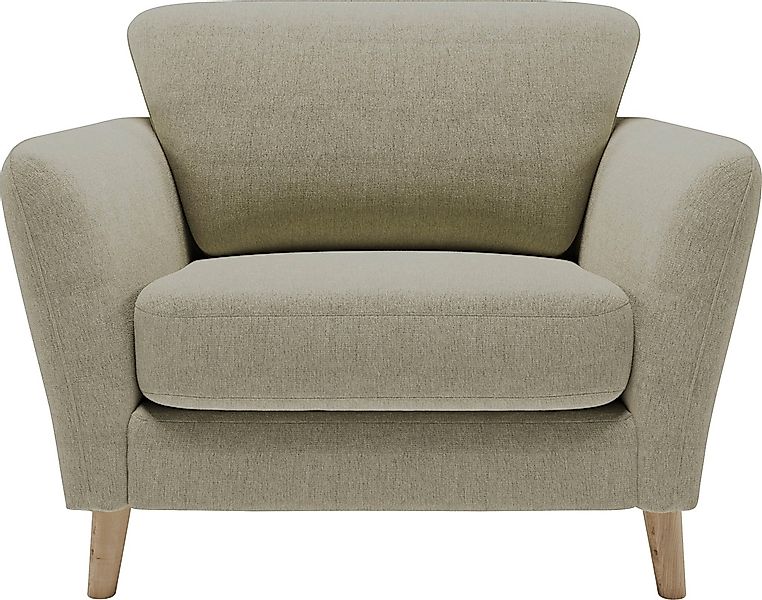 Home affaire Sessel "MARSEILLE" Massivholzbeine Eiche, Landhausstil, Wellen günstig online kaufen