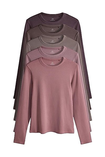 The Set Langarmshirt The Set Rundhals-Langarmshirts, 5er-Pack (5-tlg) günstig online kaufen