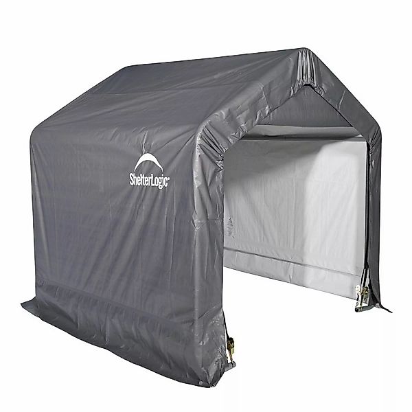 ShelterLogic Foliengerätehaus 3,24 m² Grau 180 cm x 180 cm günstig online kaufen