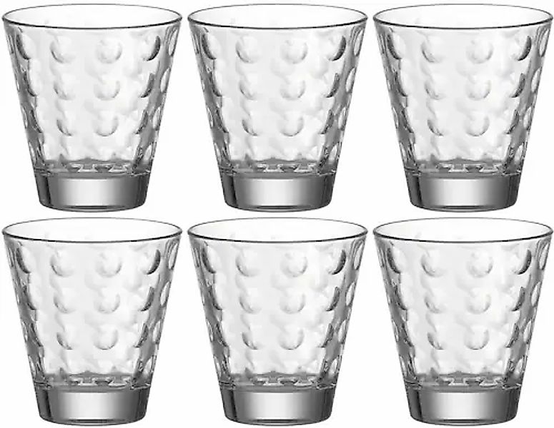 LEONARDO Gläser-Set »OPTIC«, (Set, 6 tlg.), 215 ml, 6-teilig günstig online kaufen