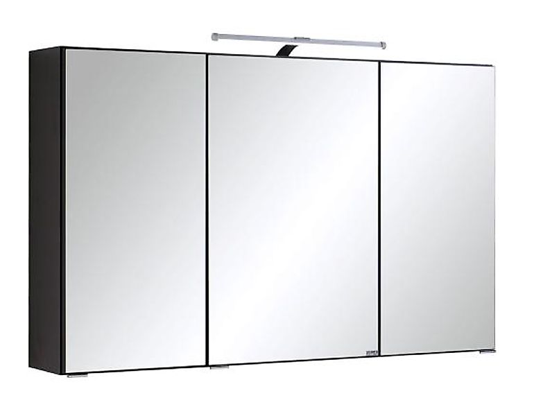 Spiegelschrank 100 inkl LED Beleuchtung Bologna von Held Möbel Graphit günstig online kaufen