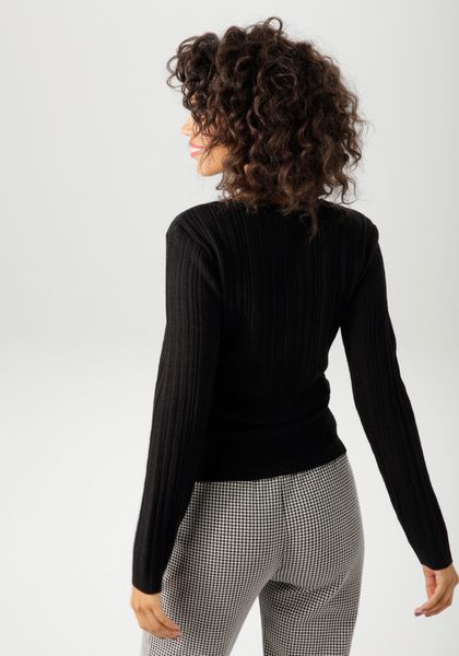 Aniston CASUAL Strickpullover im Ripp-Muster-Mix - NEUE KOLLEKTION günstig online kaufen
