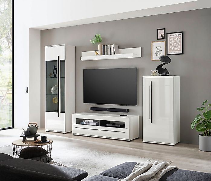 INOSIGN Wohnwand Cantara, moderne Anbauwand, Komplettset, (Set, 4-St), enth günstig online kaufen