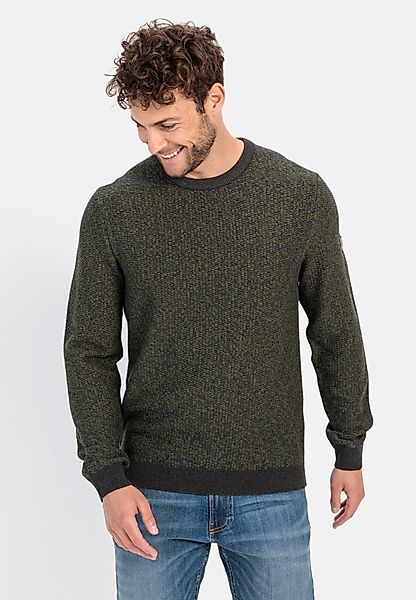 camel active Rundhalspullover aus einem Baumwollmix günstig online kaufen