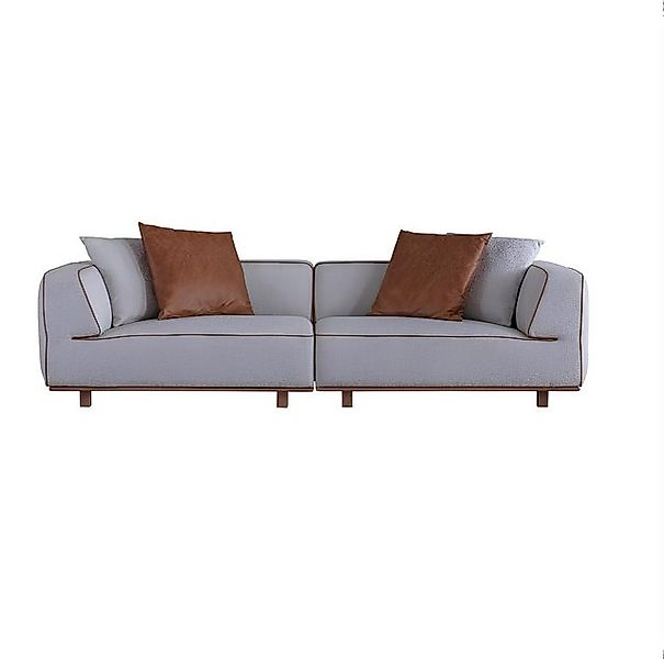 Xlmoebel 4-Sitzer Grau 4-Sitzer-Sofa in Textil, Design mit Relaxfunktion, 2 günstig online kaufen