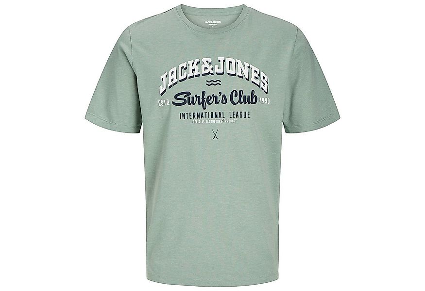 Jack & Jones Rundhalsshirt Jack&Jones XXL T-Shirt salbei melange Print JJEL günstig online kaufen