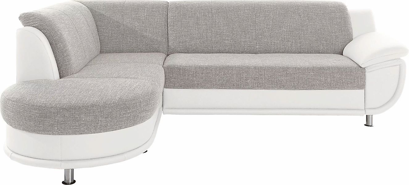 TRENDMANUFAKTUR Ecksofa "Rondo 3, zeitlos und bequem, Materialmix, breite A günstig online kaufen