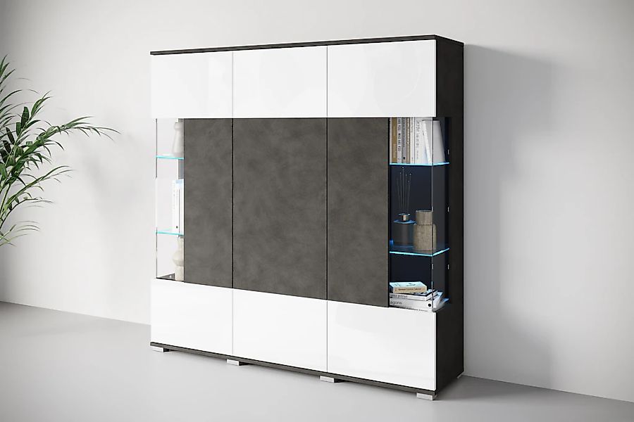 INOSIGN Highboard "Kenia", (1 St.), Modernes Highboard, mit Glastüren, Brei günstig online kaufen